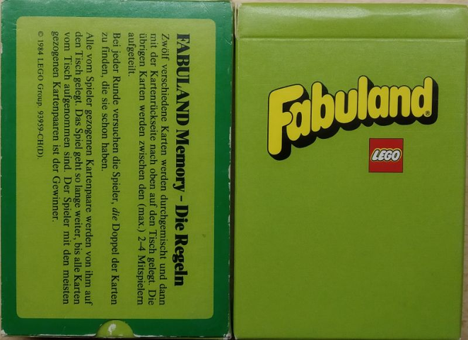 Fabuland Memory Card Game - (German) Swiss Version