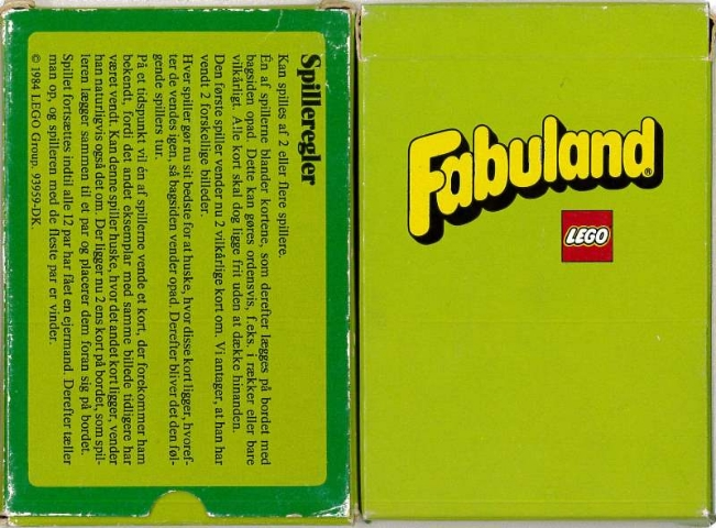 Fabuland Memory Card Game - Danish Version