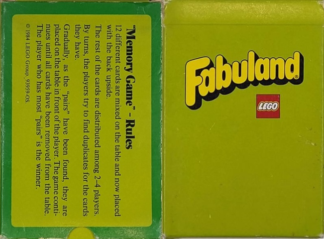 Fabuland Memory Card Game - English Version