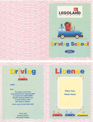 Card, Driving School Licence (License), Legoland Windsor