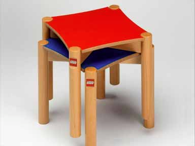 Stools for Multi Table (red and blue top)