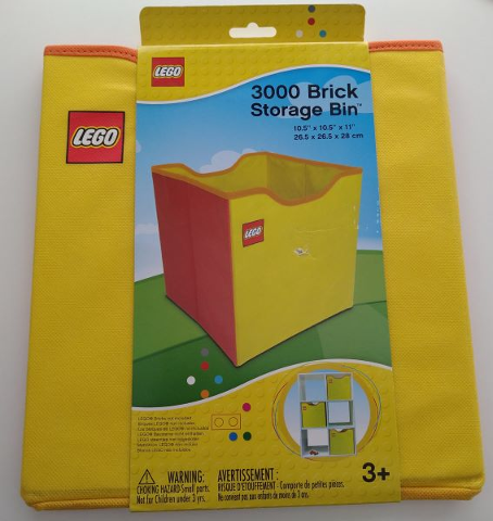 Textile Toy Bin 3000 Brick Storage Bin - Red and Yellow