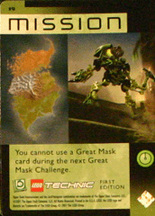 BIONICLE Great Mask Challenge Game Card  19