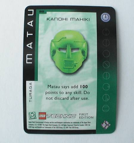 BIONICLE Great Mask Challenge Game Card  80