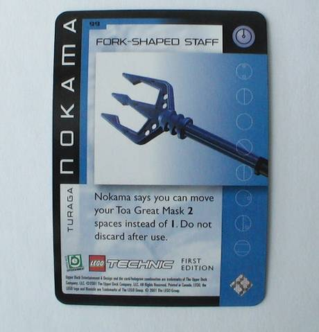 BIONICLE Great Mask Challenge Game Card  99