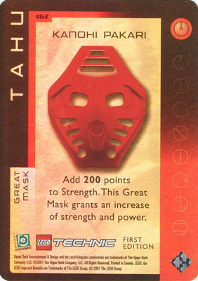 BIONICLE Great Mask Challenge Game Card 162