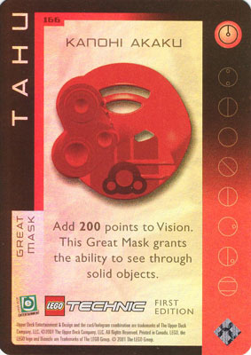 BIONICLE Great Mask Challenge Game Card 166