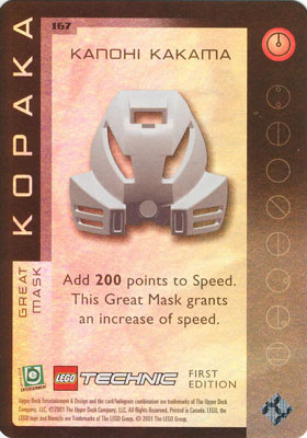 BIONICLE Great Mask Challenge Game Card 167