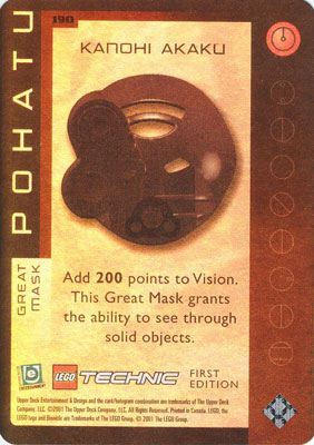 BIONICLE Great Mask Challenge Game Card 190