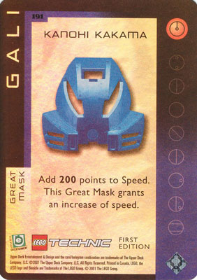 BIONICLE Great Mask Challenge Game Card 191