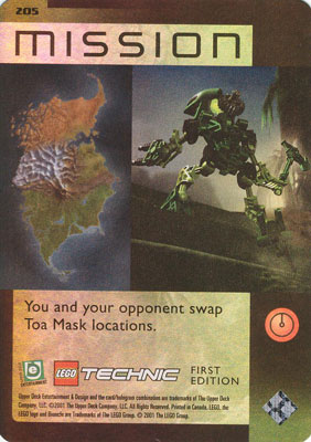 BIONICLE Great Mask Challenge Game Card 205
