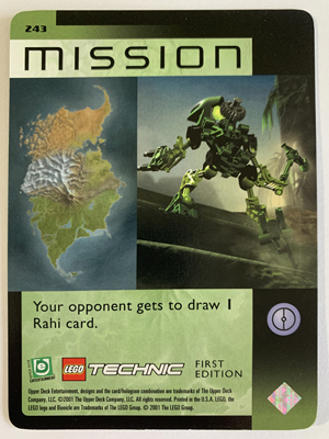 BIONICLE Great Mask Challenge Game Card 243
