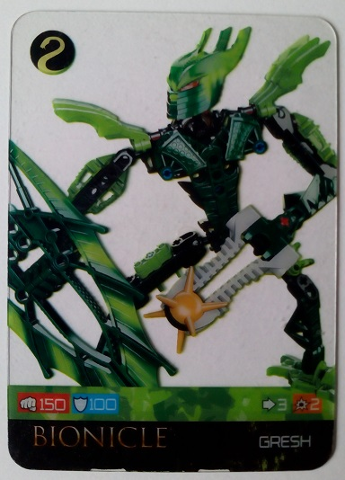 BIONICLE Game Card GRESH 87