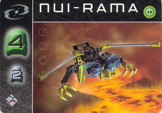 BIONICLE The Bohrok Awake Card - Nui-Rama 13