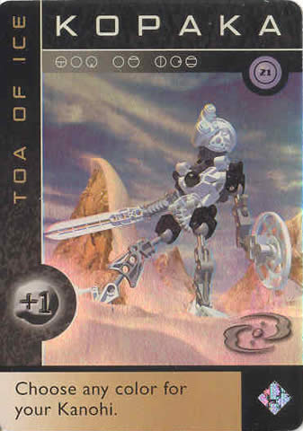 BIONICLE The Bohrok Awake Card - Kopaka 21