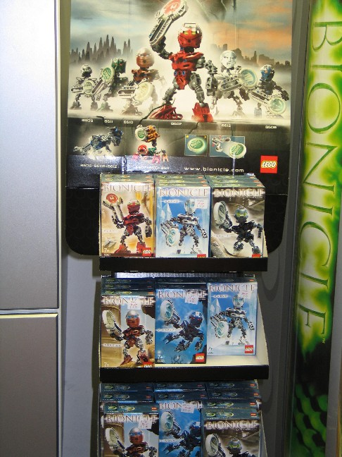 Display Floor Stand for Sets, Cardboard for Bionicle Metru Nui Matoran (held 8610, 8612, 8607, 8611, 8609, 8608)