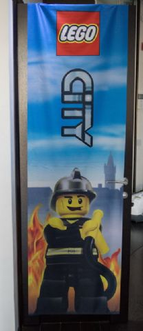 Display Flag Cloth, City 2013 Fire, Black Hat Firefighter