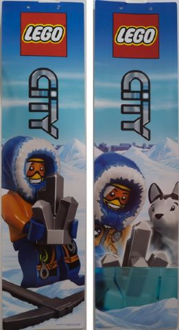 Display Flag Plastic, City Arctic Explorer with Crystal and Husky