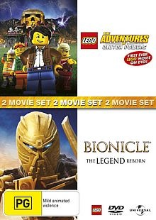 Video DVD - The Adventures Of Clutch Powers / Bionicle: The Legend Reborn, 2 Movie Set