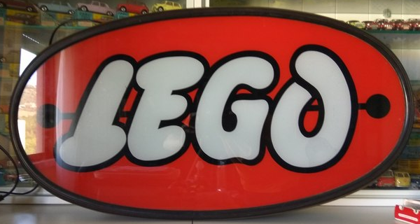 Display Sign Large LEGO Logo Round, Lighted