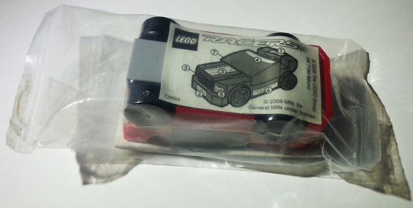 General Mills Racer Car 4 - Black on Red on Light Gray - 5 Spoked Wheels 2Fast4U