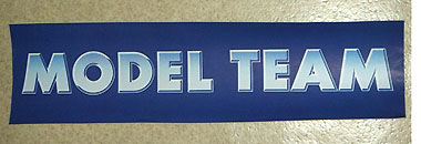 Sticker Sheet, Model Team Retail Display