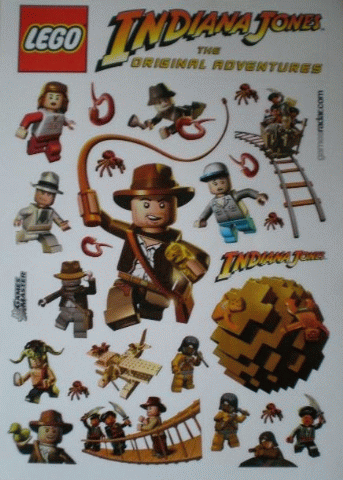 Sticker Sheet, Indiana Jones The Original Adventures Sheet