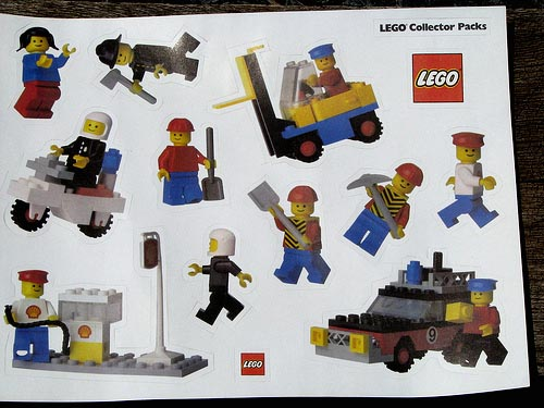 Sticker Sheet, LEGO Collector Packs