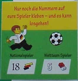 Sticker Sheet, World Cup German Starter Set Instructional Sticker Sheet