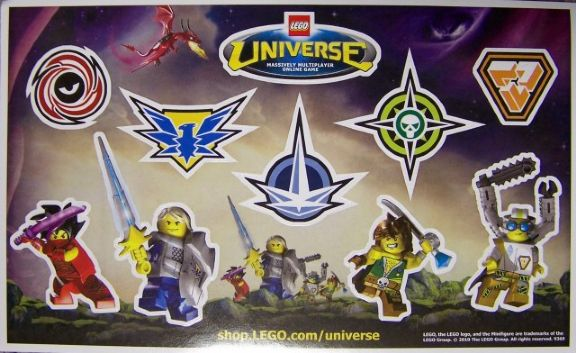 Sticker Sheet, LEGO Universe