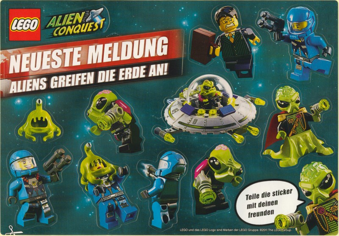 Sticker Sheet, Alien Conquest, Sheet of 10