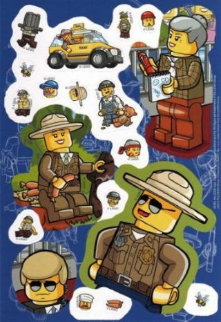 Sticker Sheet, City Comme au cinéma, Sheet 1 of 2 (19 Stickers)