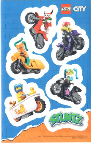 Sticker Sheet, Stuntz, Sheet of 6 Stickers