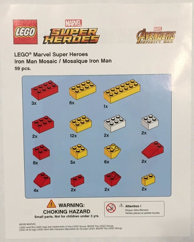 Marvel Super Heroes Iron Man Mosaic Build Instructions