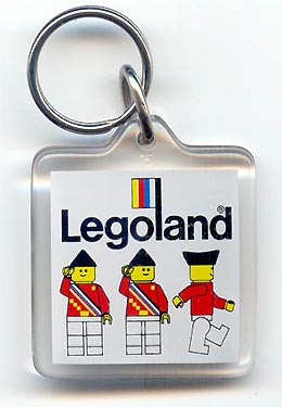 Legoland Ambassadors Both Sides on 5 x 5 Clear Plastic - Square Key Chain (No Extra Links)