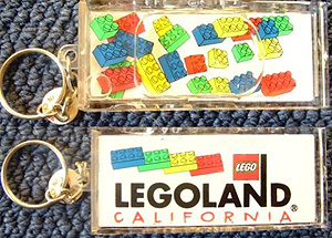 Legoland California Floating Brick Key Chain