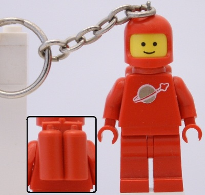 Classic Space Red Figure Key Chain with Air Tanks