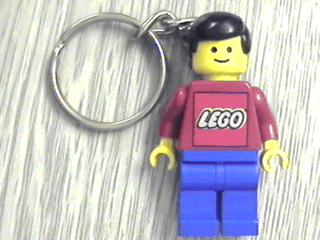 Classic Town Minifigure with Lego Logo Key Chain
