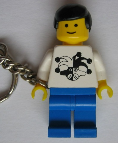 Classic Town Minifigure Jester Male Key Chain