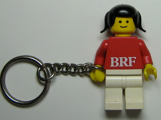 BRF Female Red Torso White Legs Key Chain