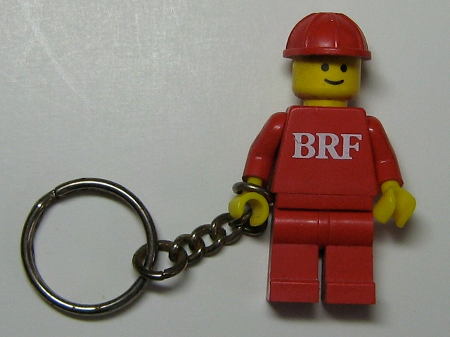 BRF Male Red Torso Red Legs, with Helmet Key Chain