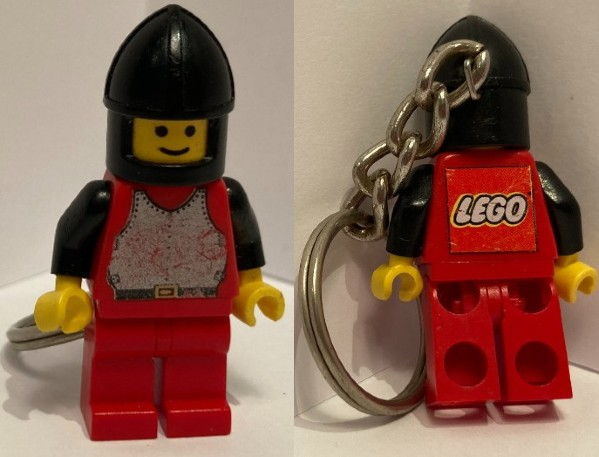 Castle Key Chain, Breastplate, Red legs, Black Chin-guard