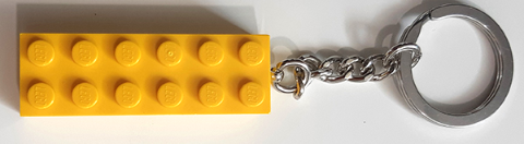2 x 6 Brick - Yellow Key Chain