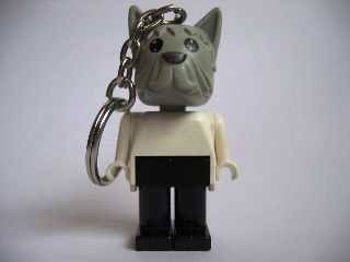 Dog Key Chain - Straight Metal Chain, no LEGO Logo on Back