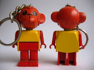 Monkey 3 Key Chain - Twisted Metal Chain, no LEGO Logo on Back