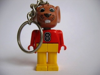 Mouse 2 Key Chain - Twisted Metal Chain, Red LEGO Logo on Back