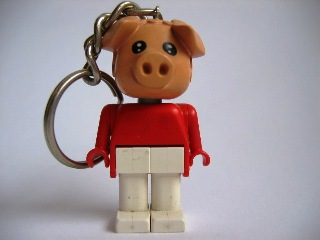 Pig 6 Key Chain - Twisted Metal Chain, no LEGO Logo on Back