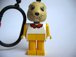 Bunny 4 Key Chain - Plastic Chain, Red LEGO Logo on Back