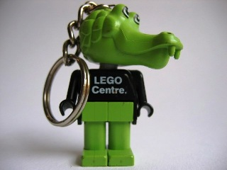 Crocodile 1 Key Chain - Twisted Metal Chain, LEGO Centre / Birkenhead Point Sydney Pattern on Torso