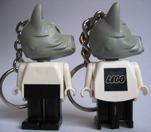 Dog Key Chain - Twisted Metal Chain, Black LEGO Logo on Back